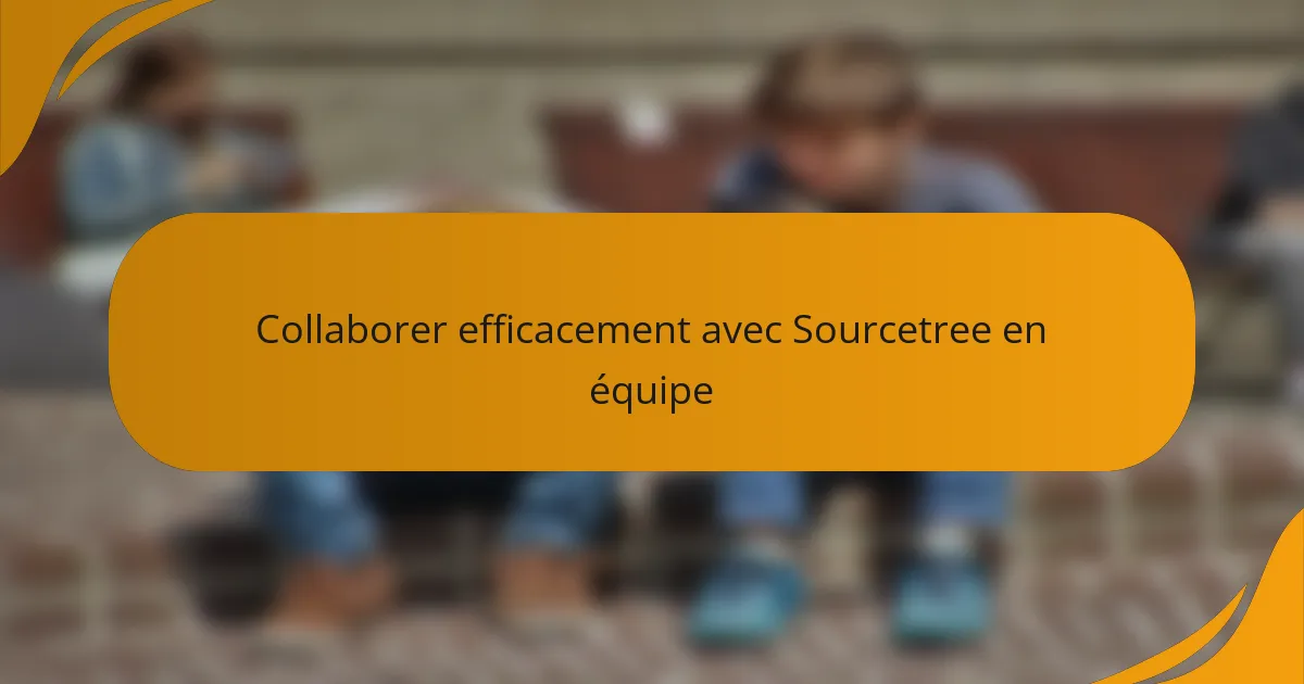 Collaborer efficacement avec Sourcetree en équipe